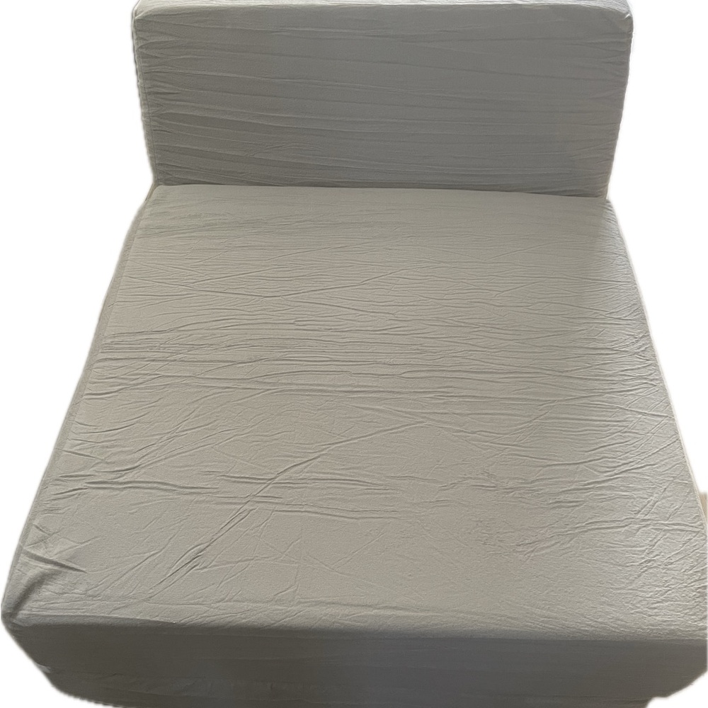 Cream Textured Foam Sofa/Single Mattress Sofa